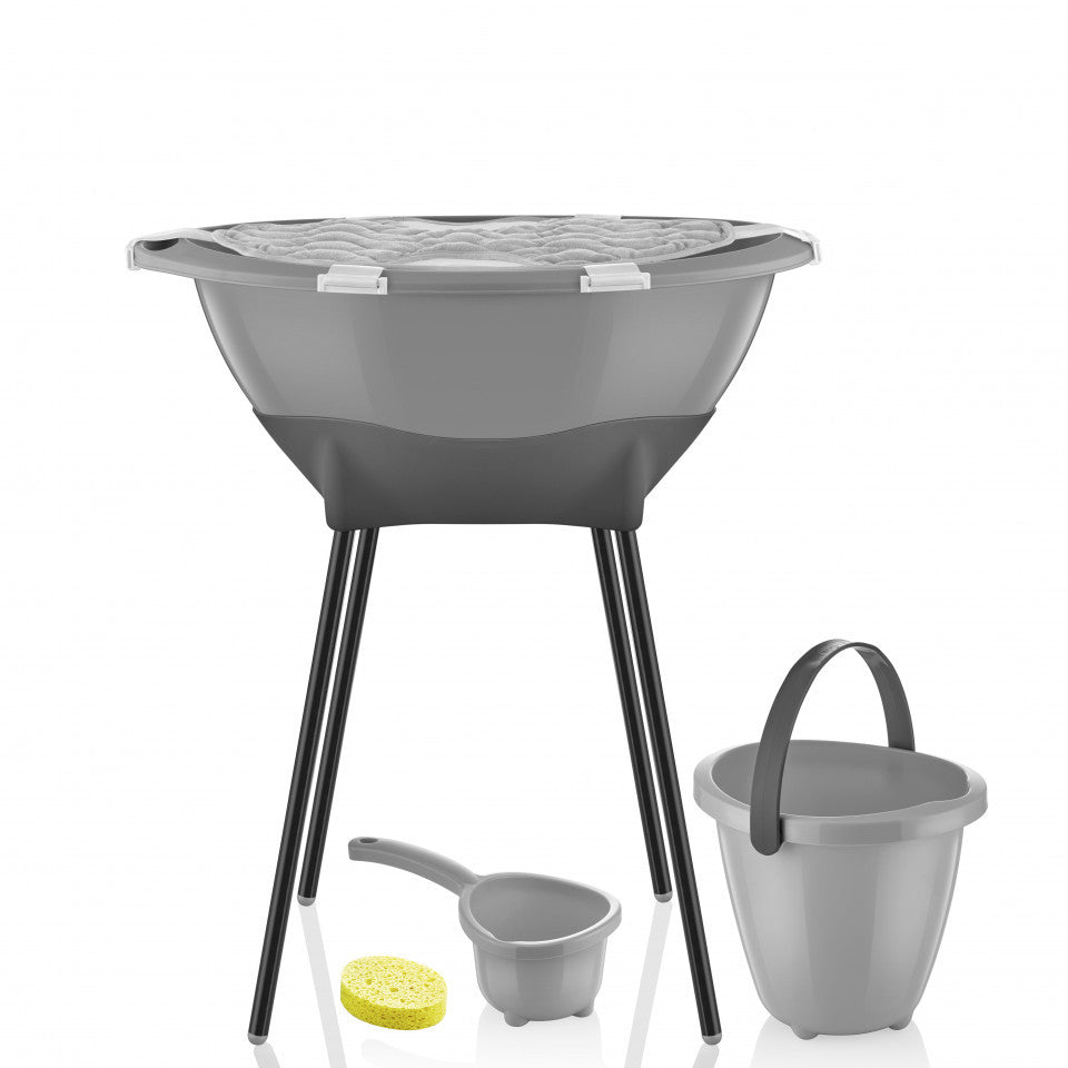 Set cadita de baie BabyJem Elegant (Culoare: Turcoaz) - Gri [ps:c9ba84eb-9b12-400b-b50a-543ae13eb49d]
