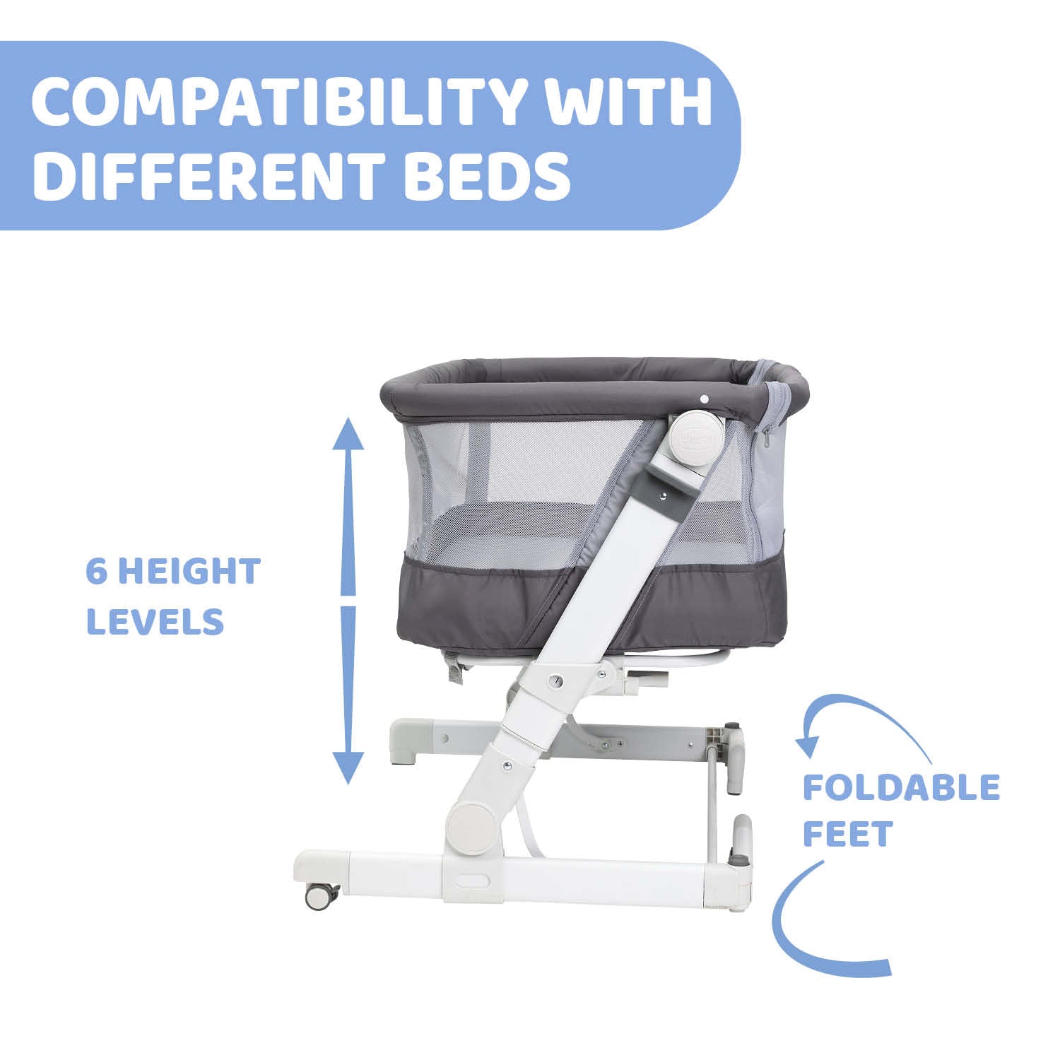 Patut atasabil Chicco Next2Me PopUp, Atmoshpere(Gri), 0luni+ - Atmoshpere (Gri) (5) [ps:f5bfbc35-6765-4252-8255-43c1bdb19213]