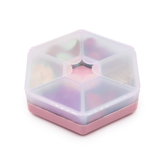 CUTIE SNACK HEXAGON SNACKLE 6 COMPARTMENTE, MELII, PINK - Imagine 5