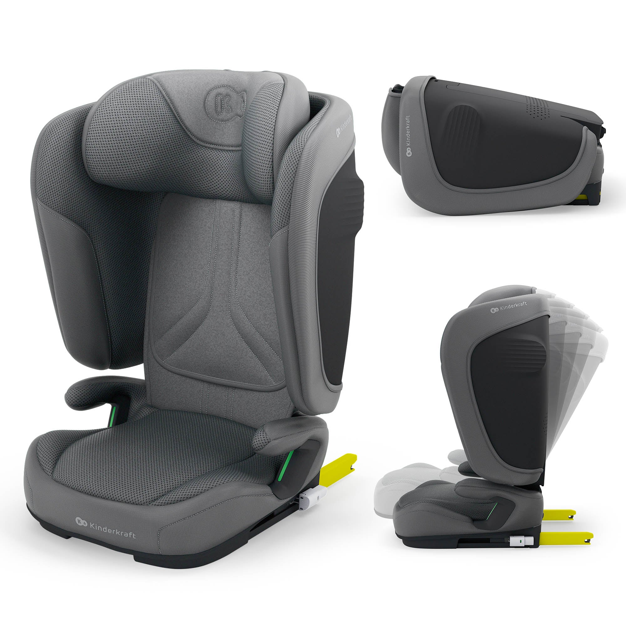 SCAUN AUTO KINDERKRAFT UNITY2 100-150 CM, BLACK - Gri