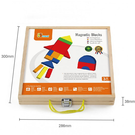 Set magnetic - forme geometrice din lemn cu cutie [ps:01c68e47-bf75-450c-b915-520892eeafa6]