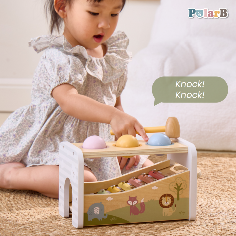 Banc de lovit cu Xilofon Montessori 3 in 1, Viga [ps:560fbb44-2ee3-479c-b915-36101b391f1d]