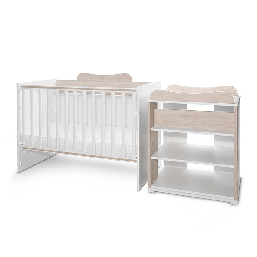 Pătuț Modular Multifuncțional Lorelli Multi, White Orchid - White & Light Oak (5) [ps:bf3f2cdf-6535-4412-a57f-ab1758d7c3ad]