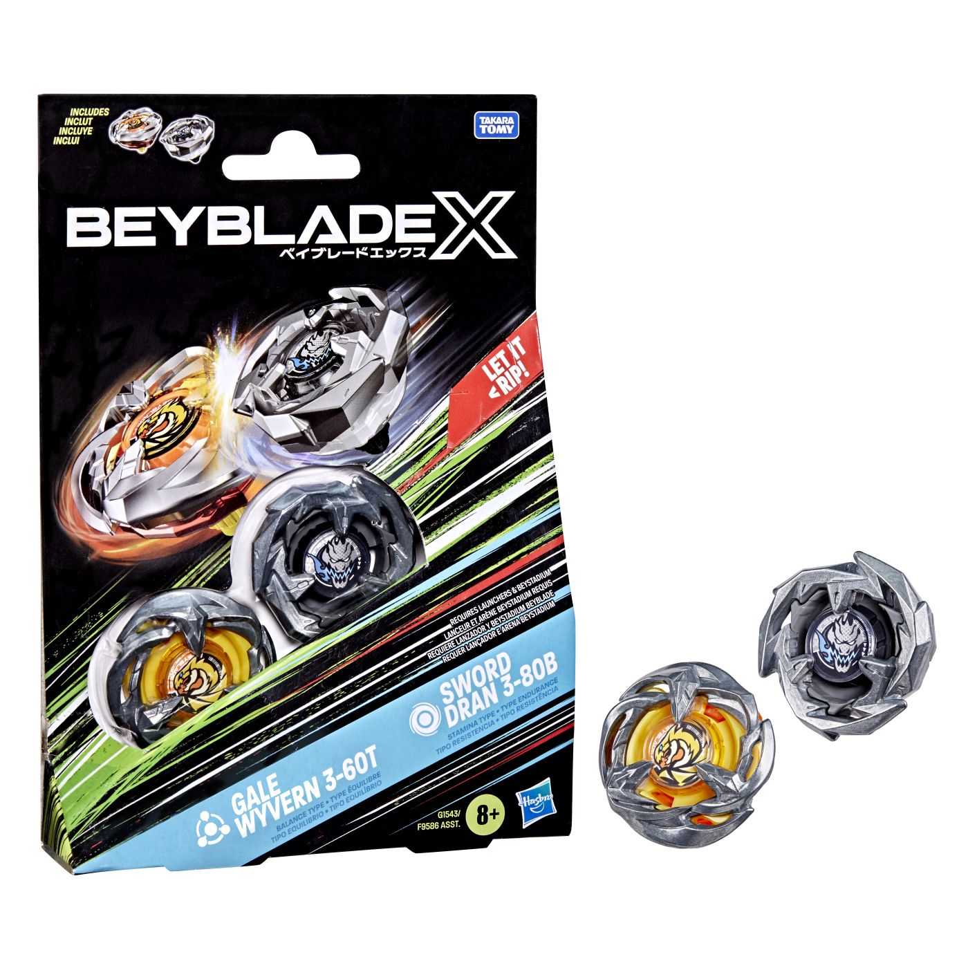 BEYBLADE X PACHET DUO GALE WYVERN 3-60T SI SWORD DRAN 3-80B [ps:c8388c78-2637-47f0-97b7-b06351616ce1]