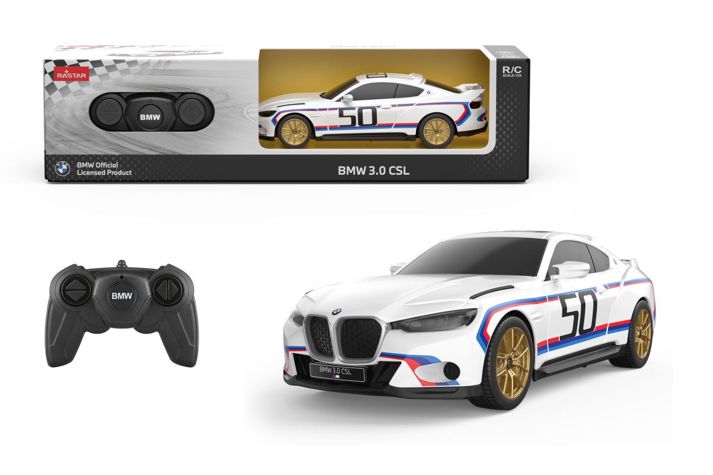 MASINA CU TELECOMANDA BMW 3.0 CSL SCARA 1 LA 24 Rastar - Imagine 8 [ps:48396e86-7799-4f62-a932-fbfae8936725]