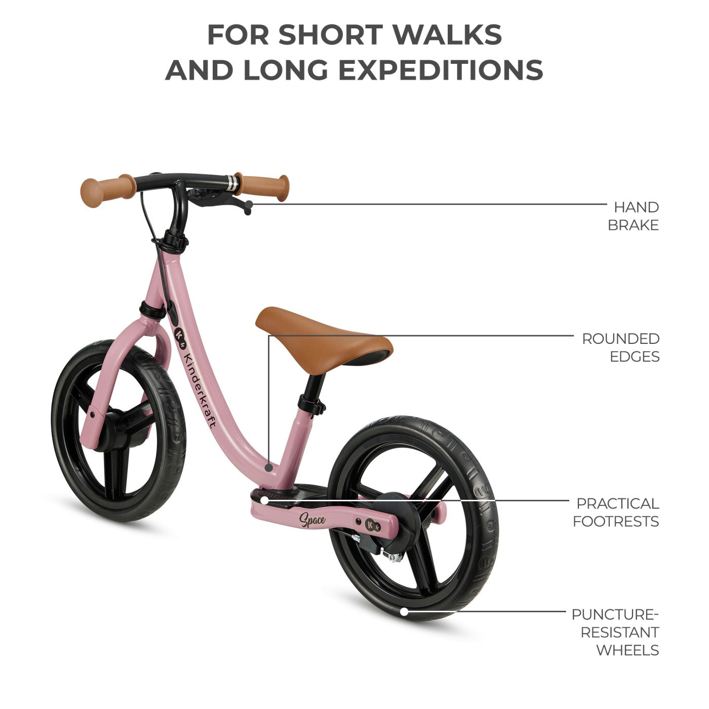 BICICLETA FARA PEDALE KINDERKRAFT SPACE DARK PINK [ps:13577e05-4a6e-4b98-9cba-a8d0bc8c8a73]