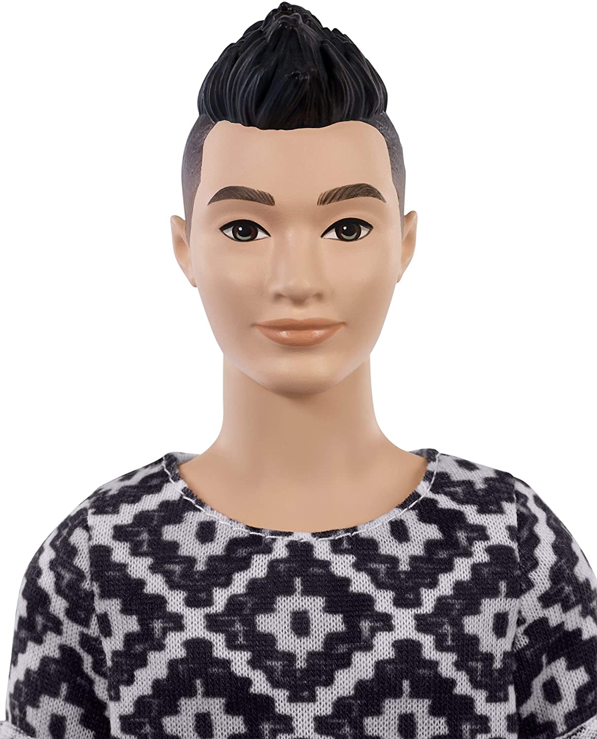 PAPUSA BAIAT FASHIONISTAS CU CAMASA SI PAPION Mattel - Tricou alb negru mozaic (5) [ps:b1c2732d-88aa-4a7c-bbaa-ef1468d89a0d]