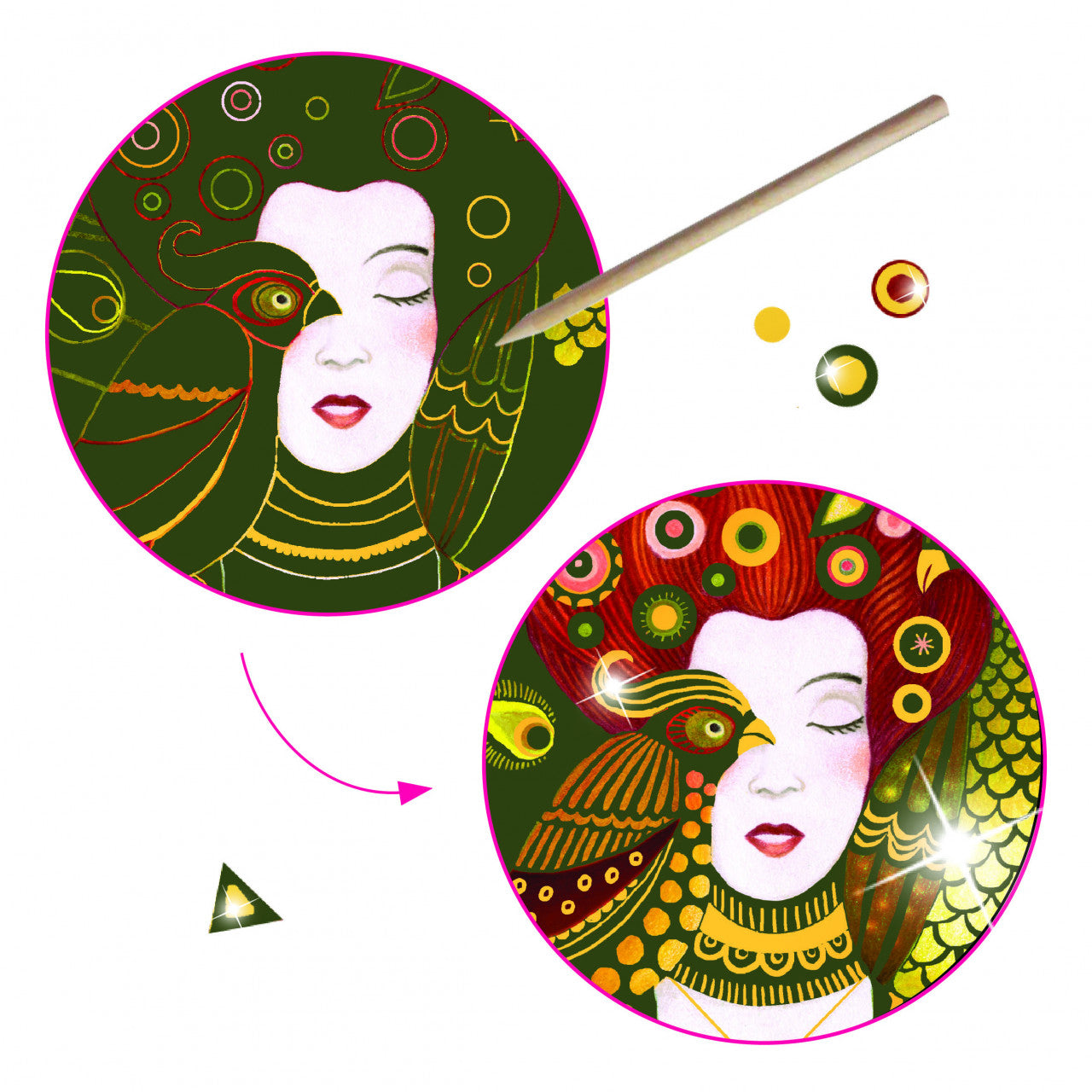 Atelier de razuit Art Nouveau Inspired by Gustave Klimt, - Imagine 3 [ps:9c2f38a8-eaa2-42a6-9ddf-87fa8f5ff6d1]