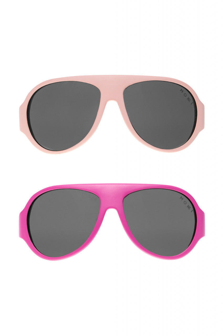 Ochelari de soare pentru copii MOKKI Click & Change, protectie UV, roz, 2-5 ani, set 2 perechi [ps:229d8748-99b8-41b4-bcc6-bcce8f0f8a36]