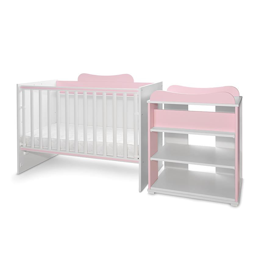 Pătuț Modular Multifuncțional Lorelli Multi, White Orchid - White Orchid Pink (5) [ps:8b05d62e-e3a9-4df5-bbd3-34afad0daa24]