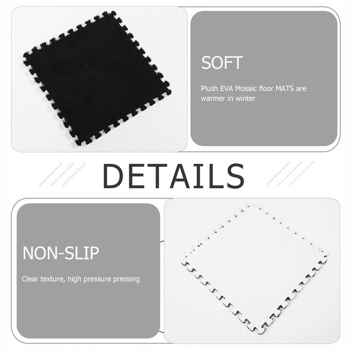 Set Covor Puzzle Flippy, Spuma EVA, 10 Piese, Alb | 30x30cm - Negru (5) [ps:05bf1137-5800-43c4-8ff7-9e5567ea9fa7]
