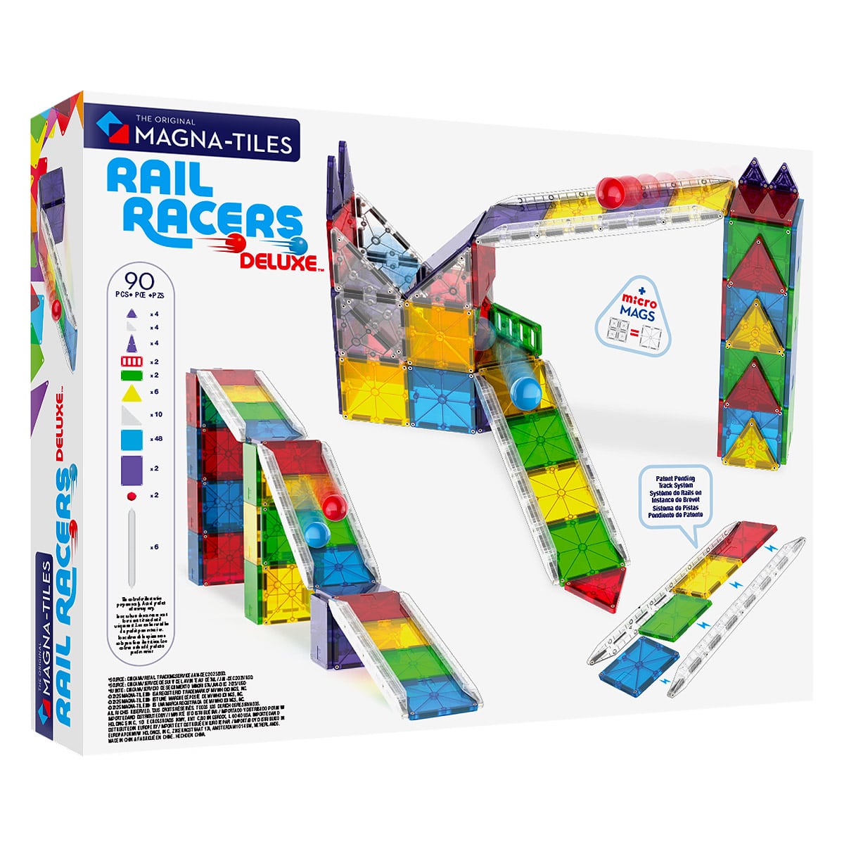 MAGNA-TILES Rail Racers Deluxe, 90 piese - Jucărie - Default Title (5) [ps:74fddc83-31f0-4ce3-9d14-3cec2cc142b9]