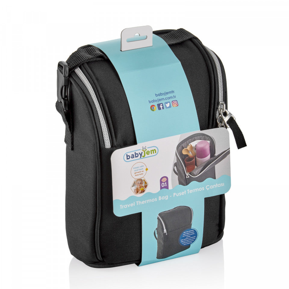 Geanta termoizolanta BabyJem Handy Travel Black - Imagine 5