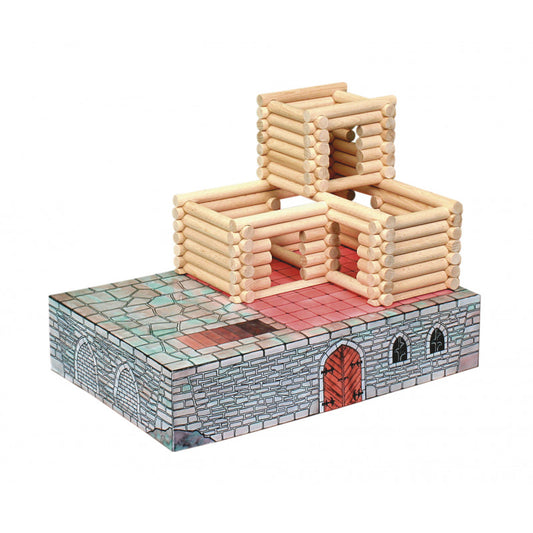 Set constructie arhitectura Vario Fort, 194 piese din lemn, Walachia [ps:27ed9e5e-b598-428d-a655-bebf7a49d849]