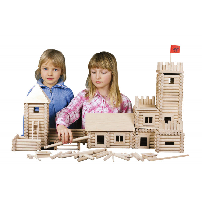 Set constructie arhitectura Vario XL, 184 piese din lemn, Walachia [ps:62bc9533-398d-472b-b5d2-fc1fa57865f8]
