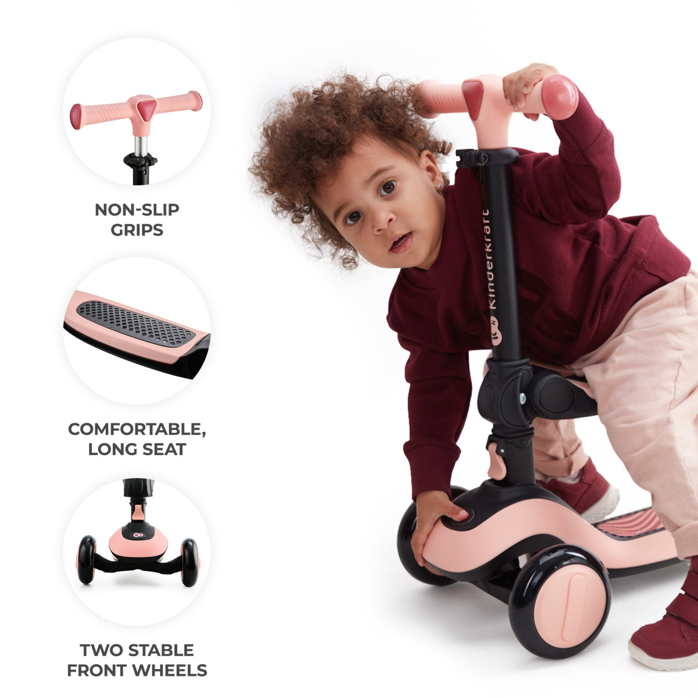 TROTINETA KINDERKRAFT HALLEY, GRASSLAND GREEN - Roz