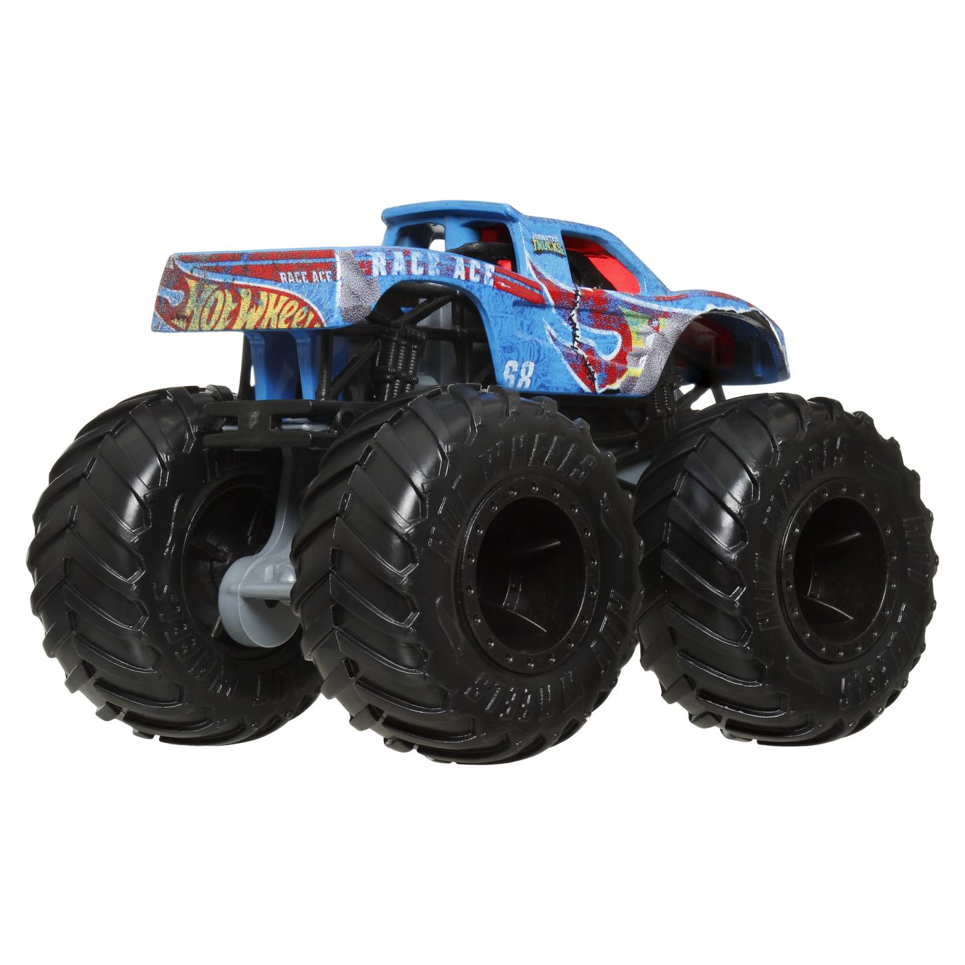 HOT WHEELS MONSTER TRUCK SI MASINUTA METALICA RACE ACE - Imagine 5