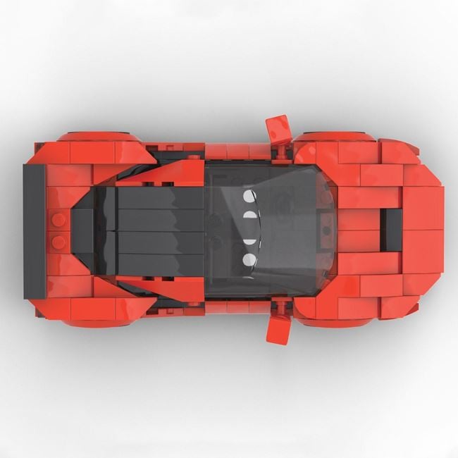 Cuburi de Construcție Super Car Roșie Jumbo - 272 Piese - Roșu (5) [ps:b1b4ab7a-72ba-410a-8880-71503ee71b2f]