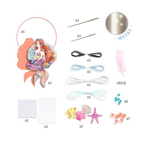 Joc creativ DIY Dreamcatcher sirena, Djeco - Imagine 3 [ps:5c77ad5f-6dec-43d6-ae90-bfcd8edc7124]