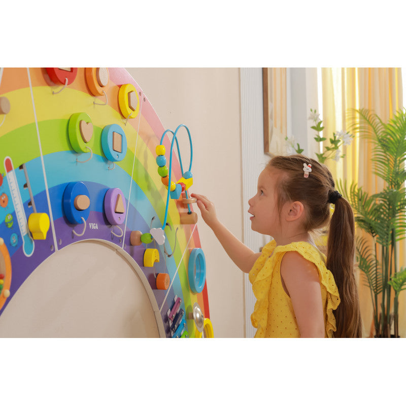 Jucarie de perete cu activitati, Curcubeu, Viga [ps:eb7b0b89-bd2a-4ef3-a4c0-5e74fbcf48bb]