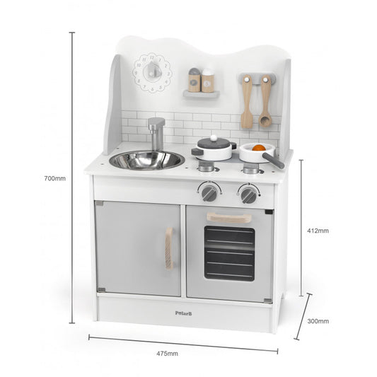 Bucatarie din lemn gri cu accesorii, PolarB Viga [ps:7845541a-30ec-433b-bcfb-52ed036448f1]