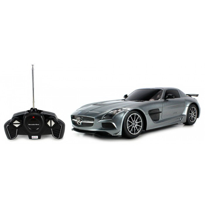 MASINA CU TELECOMANDA MERCEDES-BENZ SLS AMG ARGINTIU CU SCARA 1 LA 18 [ps:aedd9467-f585-41fc-8734-d13709801b62]