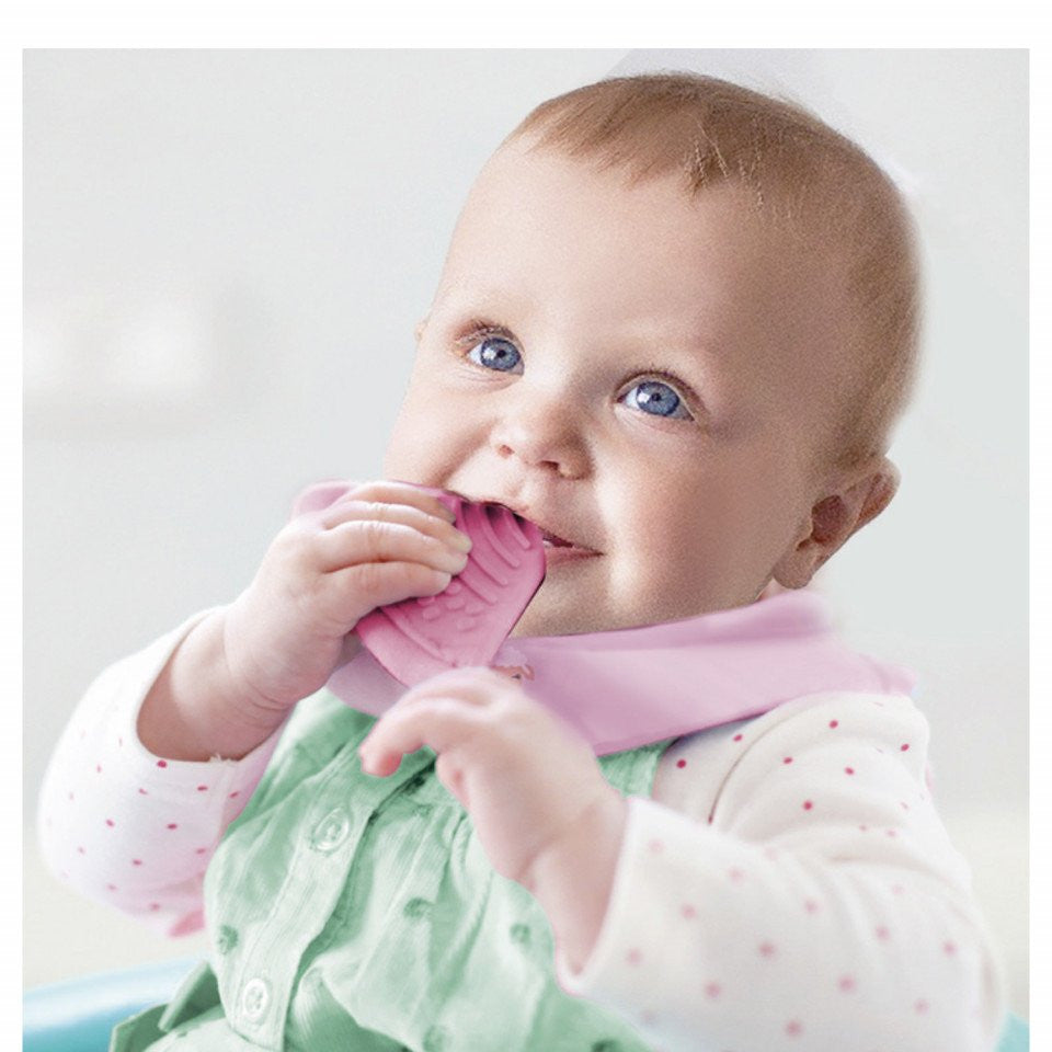 Baveta triunghi cu accesoriu dentitie BabyJem Cowboy Bib - Imagine 5