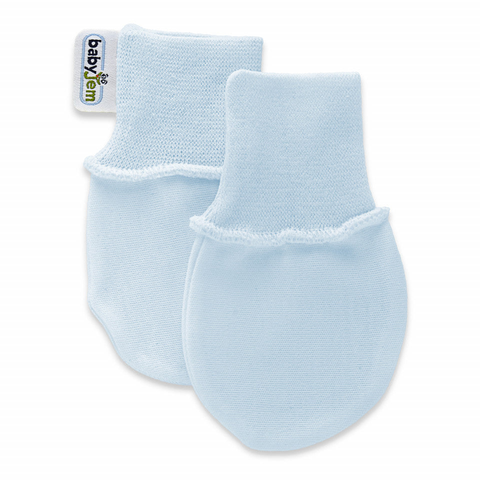 Manusi pentru nou nascuti BabyJem Baby Glove (Culoare: Gri) - Bleu