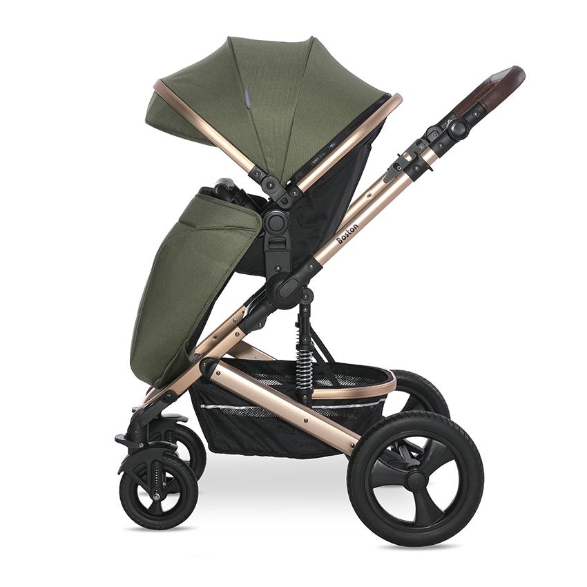 Cărucior Transformabil Lorelli Boston, 0-22 kg, Dolphin Grey - Loden Green (5) [ps:bade6223-7f9b-4d32-8440-a7d6f0a44cfa]
