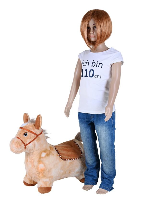 Calut gonflabil din plus pentru sarit, Knorr Toys, include pompa de aer, husa moale detasabila din material textil, 63x26x52 cm, pana la 50 kg, 12 Luni+, Beige - Imagine 5 [ps:e7146e7c-eb74-407f-8185-54c625b77c75]