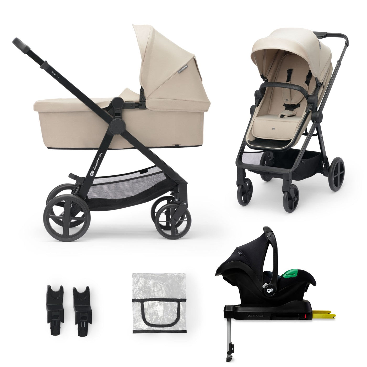 CARUCIOR KINDERKRAFT NEWLY, 4 IN 1, SAND BEIGE [ps:6975215b-77f0-4bcc-b0ca-0d5e41e02c16]