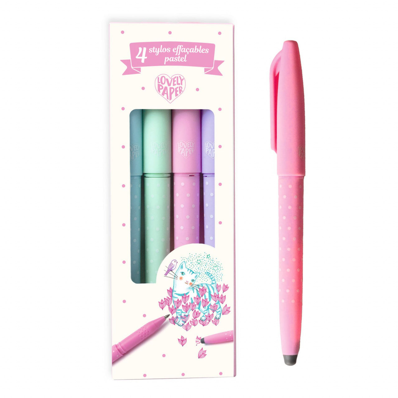 Set 4 pixuri cu radiera culori pastel, Djeco - Imagine 4 [ps:ce31ba38-3473-4d0c-a8c1-71d5313a2690]