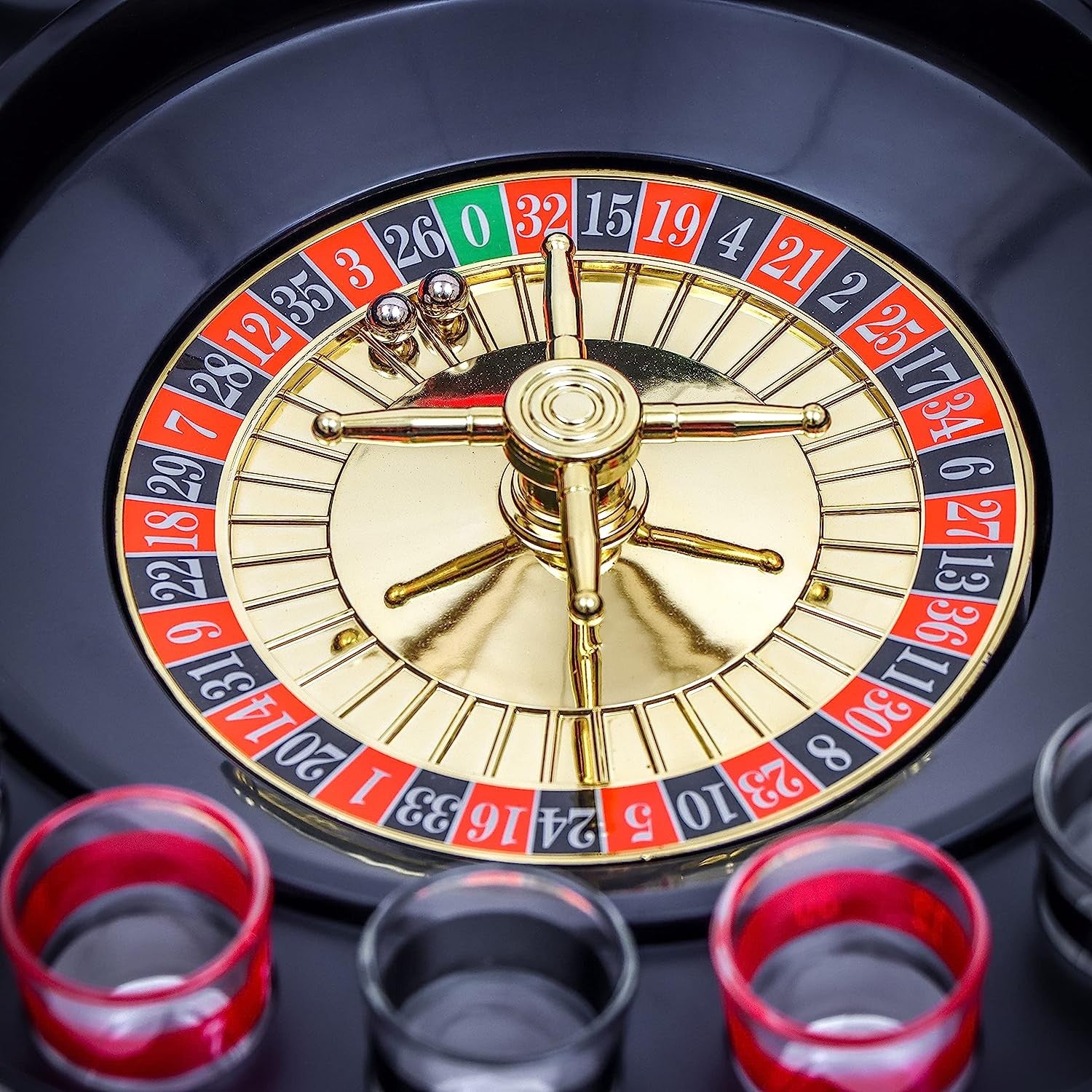 Ruleta cu Pahare de Shot Flippy, 30 cm, Rosu/Negru - Rosu/Negru (5) [ps:a127d601-dad5-483f-95aa-da57149df7fd]