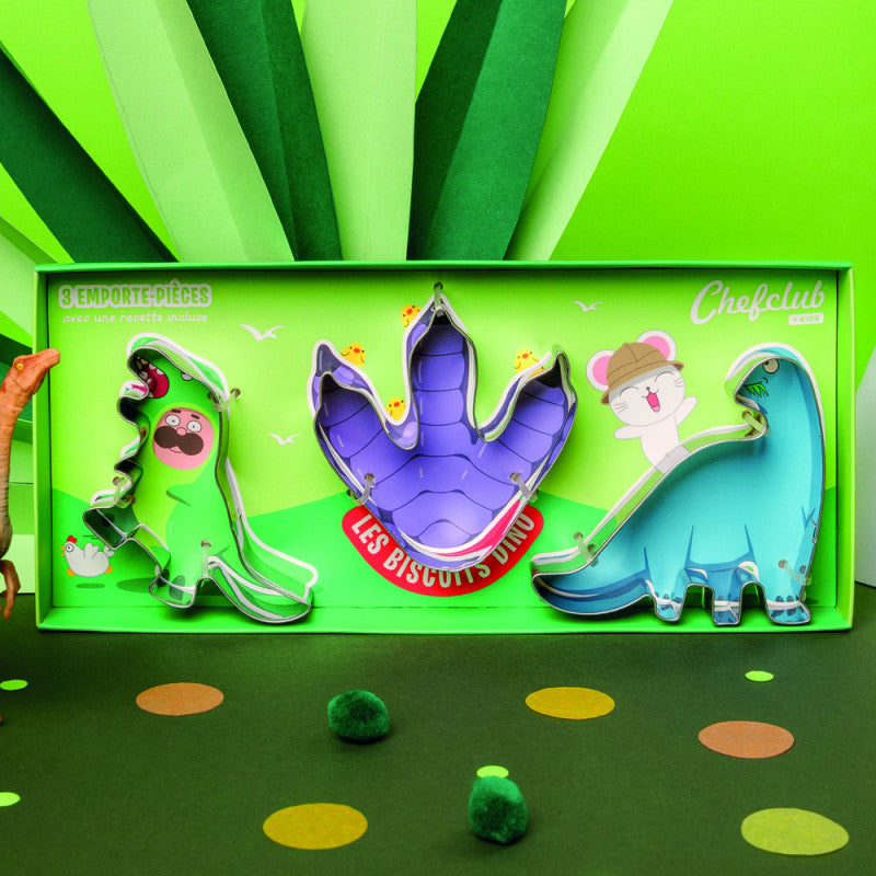 Set de forme de biscuiti Dinozauri 3D, Chefclub kids [ps:66b1fa6e-f5bc-488a-b141-c47edb4a9b1c]