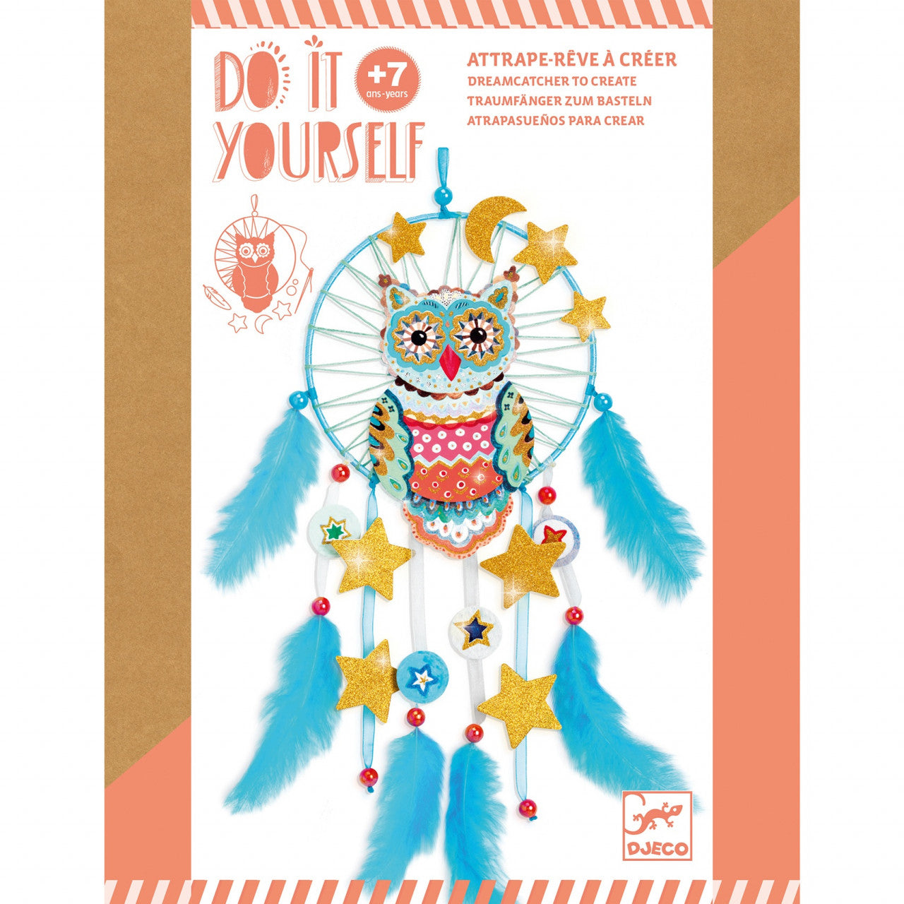 Joc creativ DIY Dreamcatcher bufnita, Djeco - Imagine 2 [ps:dfa621b0-bb26-4145-884c-ab3521ae12a7]
