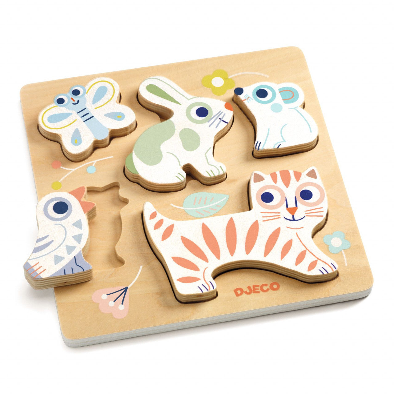 Puzzle din lemn BabyAnimali, Djeco - Imagine 3 [ps:fddce56d-802c-4ab1-934c-38799592643b]