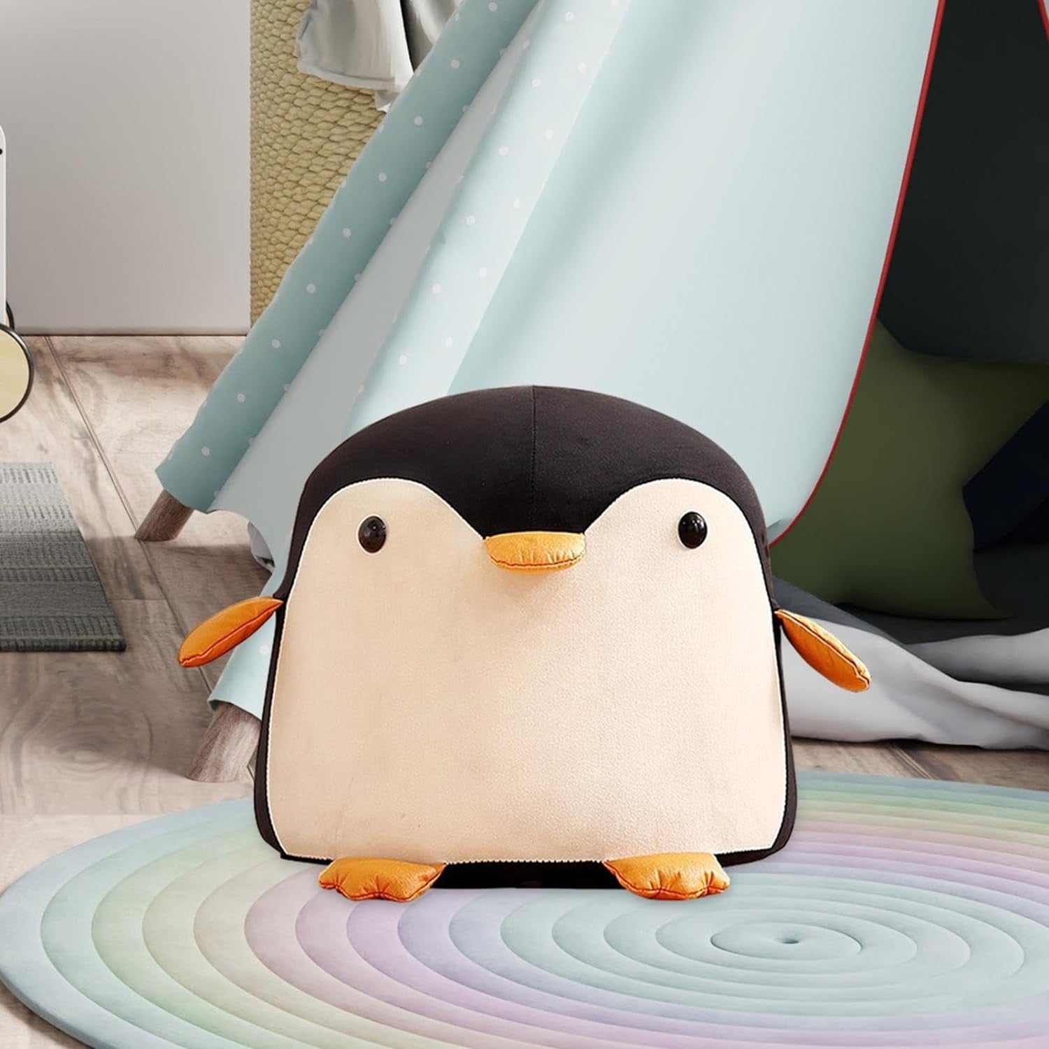 Taburet Copii Flippy Pinguin, Lemn Masiv, Negru - Negru (5) [ps:d79cb77f-8577-49d8-bb85-92f063e43897]