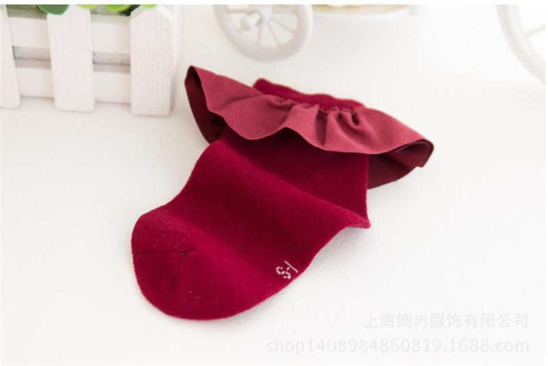 Sosete cu volan Drool (Culoare: Alb, Varsta: 4-6 ani) [ps:9154b7c6-ea03-4056-bf56-2a47871b9b9c]