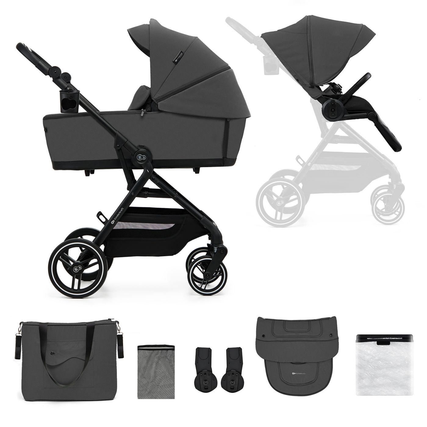 CARUCIOR KINDERKRAFT YOXI 2IN1, MOONLIGHT GREY [ps:8af6bc92-50e4-4fc4-bc8c-56eb12d288f9]