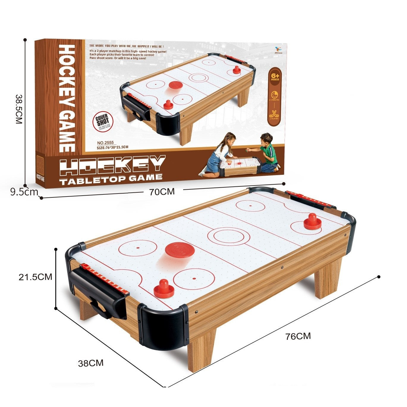 Masa Air Hockey Graffiti Flippy din Lemn, 76x38 cm, Maro - 76x38x21.5 cm (5) [ps:613255b5-6689-425a-956f-07ecabb4bd6f]