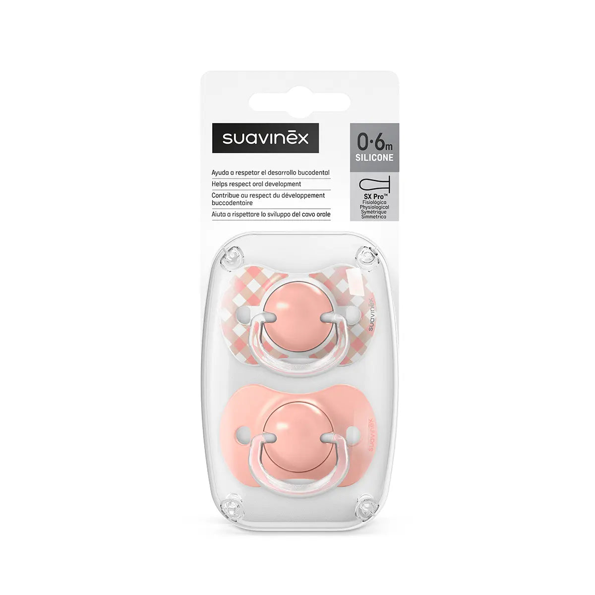 Suzeta Suavinex SX Pro 0-6 Luni, Bej - Set 2 buc | Wild & - Roz (5) [ps:9cb48d7b-e947-49f5-a867-64ecf147c0ce]