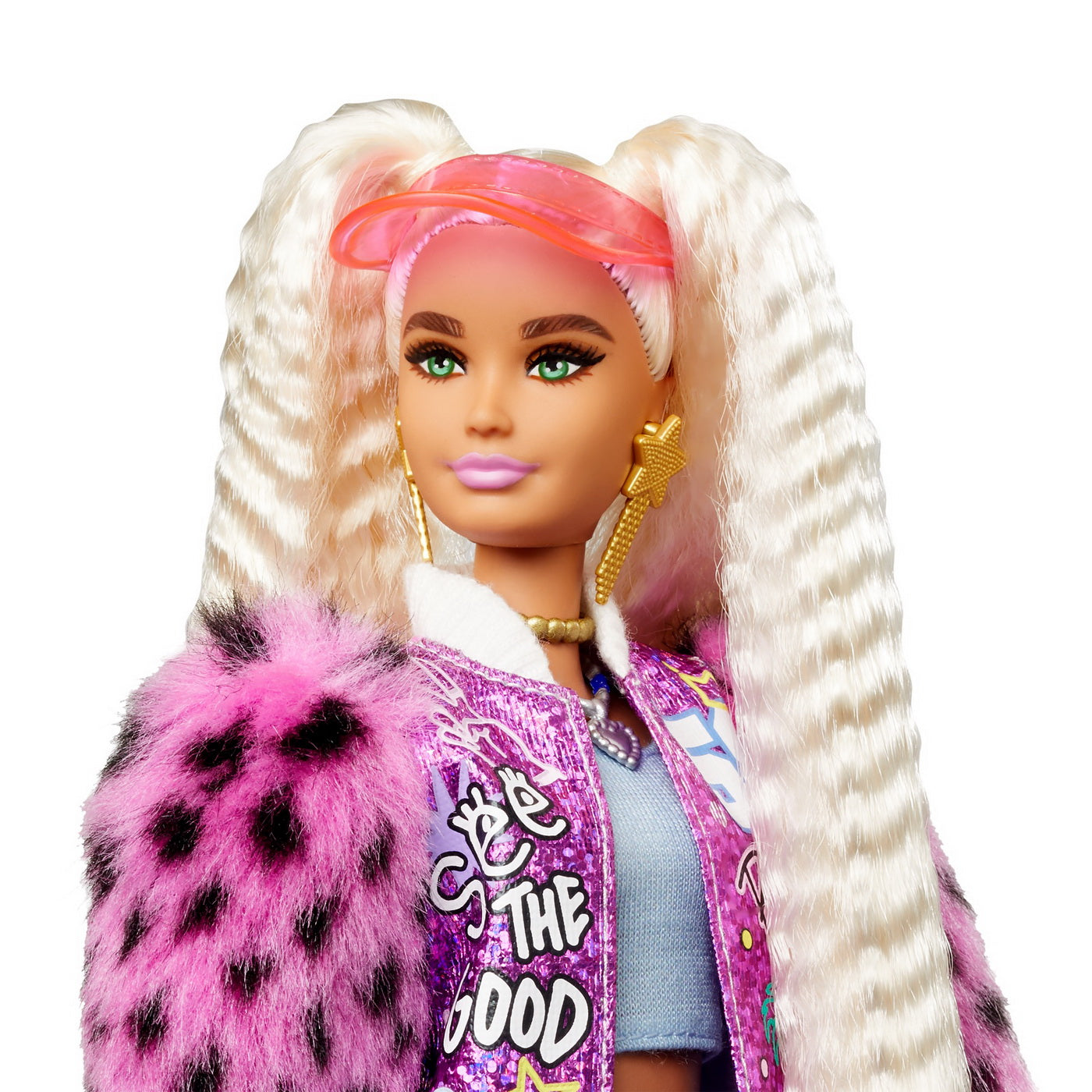 PAPUSA BARBIE EXTRA STYLE FLUFFY PINKY Mattel - Blonda cu Codite (5) [ps:39734fc1-e37c-458a-b059-b9c657c17755]