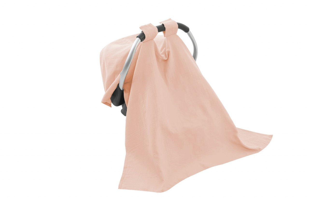 Protectie soare din muselina pentru carucior, BabyJem, 90x110 cm (Culoare: Somon) [ps:dce22b21-d46f-4ec7-a57f-1a36288b6746]