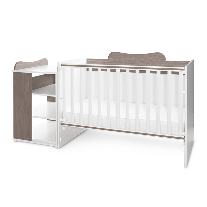 Pătuț Modular Multifuncțional Lorelli Multi, White Orchid - White & Coffee (6) [ps:755a4e33-c44b-417d-82d7-97b50521dac7]