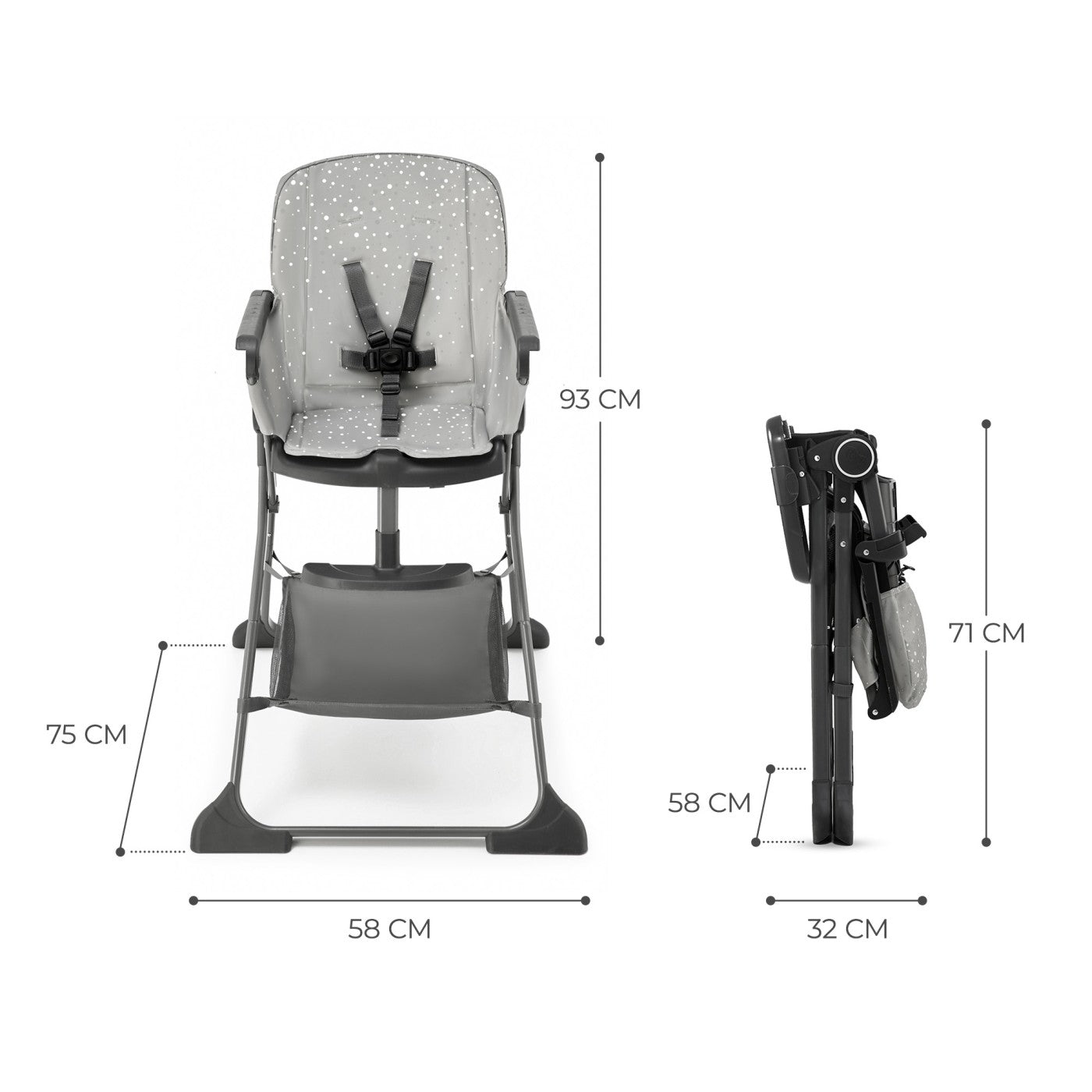 SCAUN DE MASA KINDERKRAFT FOLDEE, PLIABIL, GREY [ps:a4f7db5c-e7ac-4d4b-8801-67acaa57fa2c]