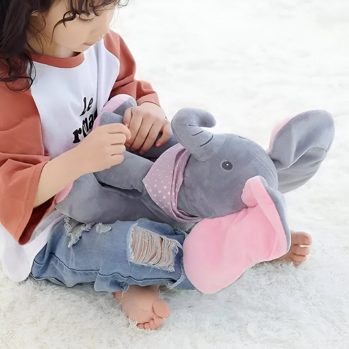 Elefantel Interactiv Flippy Peek-a-boo, Roz-Gri, 30 cm - Default Title (6) [ps:978f445f-eb3d-4107-be0c-3fb405d9a639]