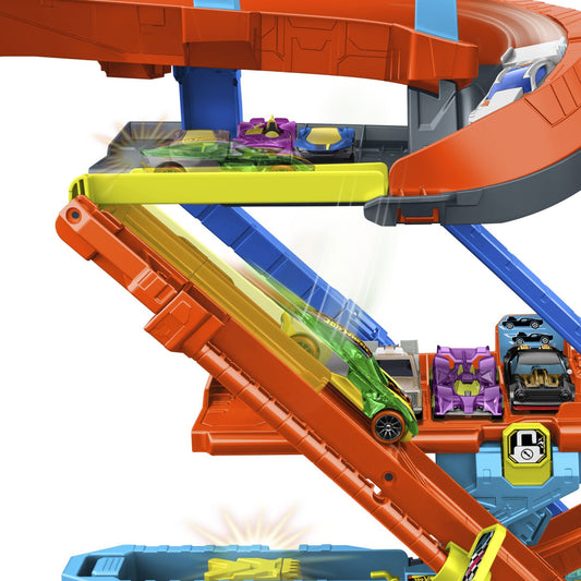 HOT WHEELS CITY TRANSFORMAREA GARAJULUI DE CASCADORII CU - Imagine 6