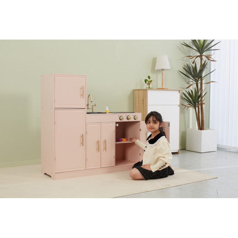 Bucatarie moderna roz pudrat cu lumini si sunete, PolarB Viga [ps:6a3c8b51-cc9f-4f5a-9509-6dd062472de4]