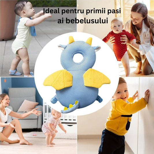 Perna Protectie Cap Bebelusi Flippy, Elefant Plus, Gri - Dragon (6) [ps:5aa01472-0852-459b-ad59-b4cc7b2cd09e]