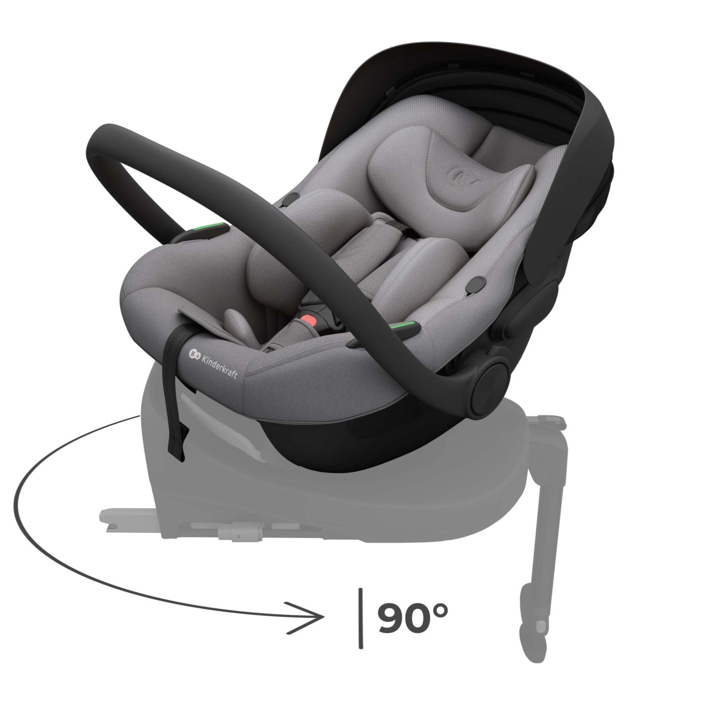 SCOICA AUTO KINDERKRAFT I-LITE 40-87 CM, BLACK - Gri [ps:05945181-9a85-4242-b645-99f75f7ca212]